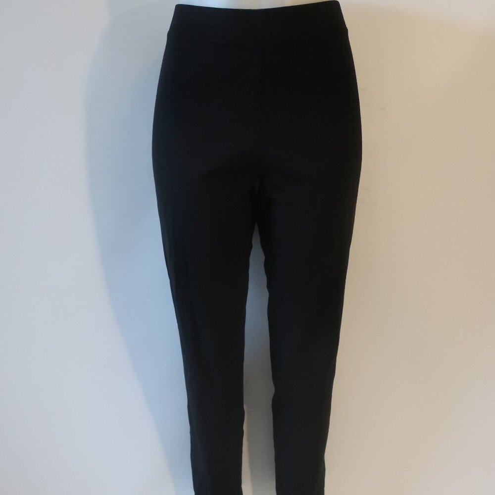 Womens Donna Karan Black Label Black Pull On Pants L